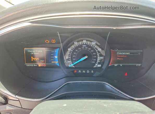 3FA6P0HD4HR364100 2017 FORD FUSION Золотой Вид щитка приборов