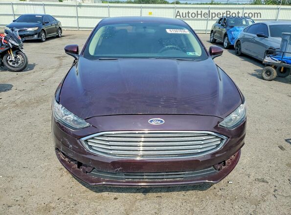 3FA6P0HD4JR195508 2018 FORD FUSION Burgundy Front view