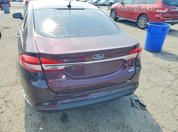3FA6P0HD4JR195508 2018 FORD FUSION Burgundy Rear view
