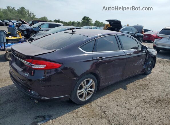 3FA6P0HD4JR195508 2018 FORD FUSION Burgundy Rear right