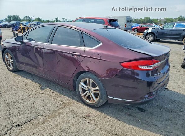 3FA6P0HD4JR195508 2018 FORD FUSION Burgundy Rear left