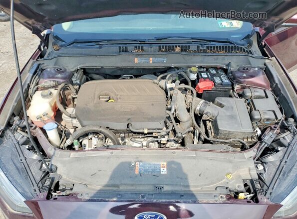 3FA6P0HD4JR195508 2018 FORD FUSION Burgundy Rear interior view