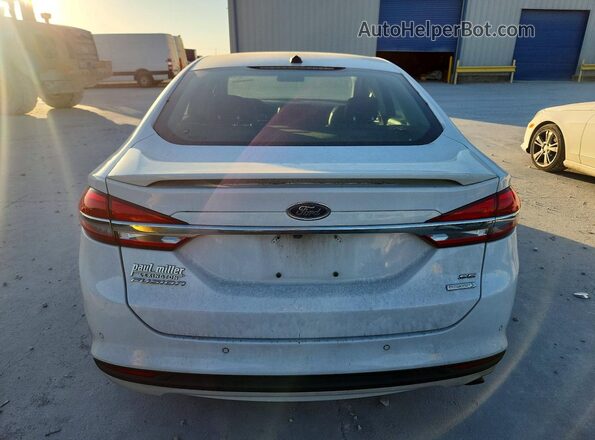 3FA6P0HD4JR210895 2018 FORD FUSION White უკანა ხედი