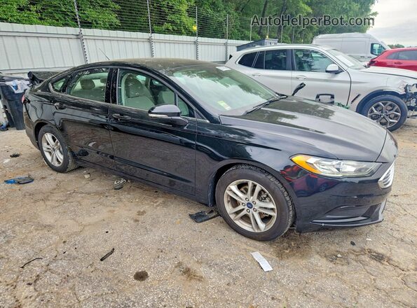 3FA6P0HD4JR212548 2018 FORD FUSION Black Przód prawy