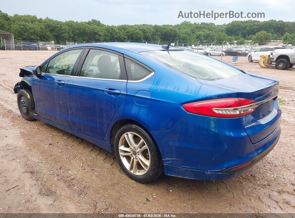 3FA6P0HD4JR251852 2018 FORD FUSION Blue Trasero izquierdo