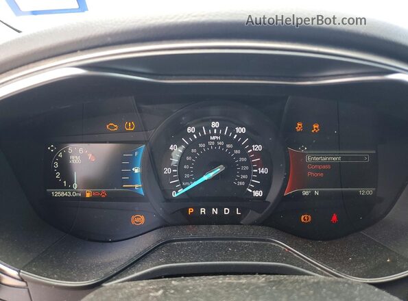 3FA6P0HD4LR143511 2020 FORD FUSION Blue Instrument cluster view
