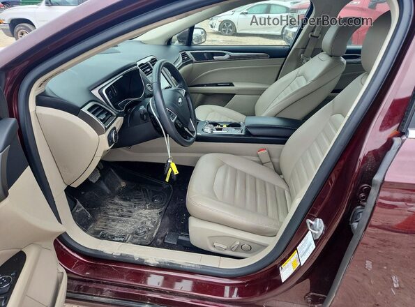 3FA6P0HD5HR241793 2017 FORD FUSION Burgundy Vista interior delantera