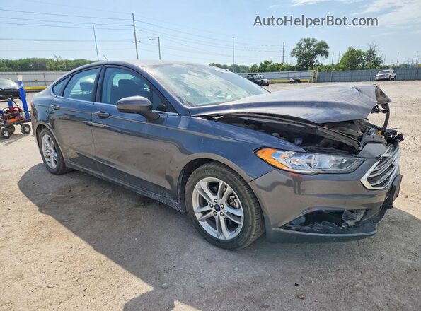 3FA6P0HD5JR240603 2018 FORD FUSION Gray Front right