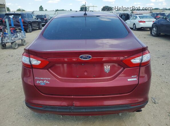 3FA6P0HD6GR164883 2016 FORD FUSION Burgundy Rear view