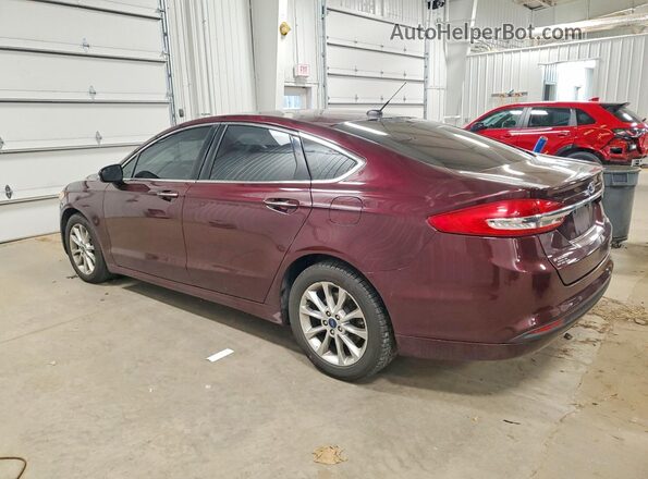 3FA6P0HD6HR186240 2017 FORD FUSION Burgundy Rear left