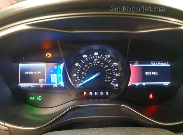 3FA6P0HD6HR186240 2017 FORD FUSION Burgundy Instrument cluster view
