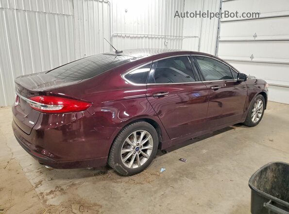 3FA6P0HD6HR186240 2017 FORD FUSION Burgundy Rear right