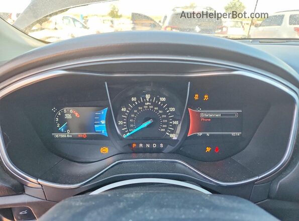 3FA6P0HD6HR313309 2017 FORD FUSION Charcoal Вид щитка приладів