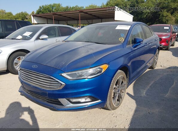 3FA6P0HD6HR379343 2017 FORD FUSION Blue Przód lewy