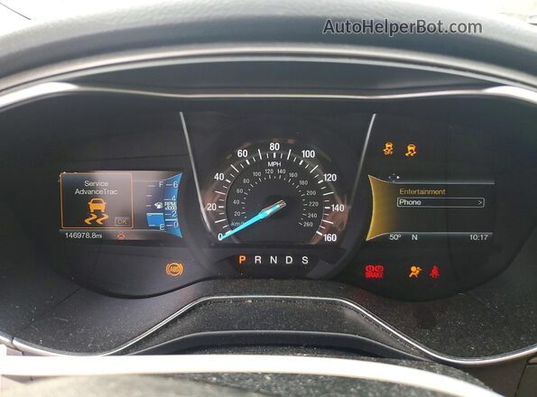 3FA6P0HD6HR395381 2017 FORD FUSION Silver Вид щитка приладів