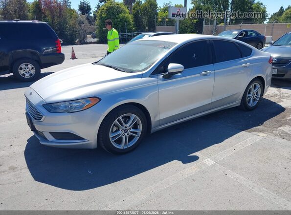 3FA6P0HD6JR168018 2018 FORD FUSION Gray წინა მარცხენა ხედი სამი მეოთხედიდან
