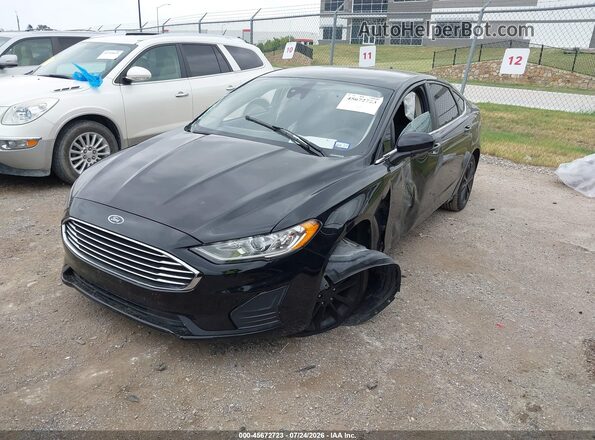3FA6P0HD6LR257980 2020 FORD FUSION Black Առջևի ձախ երեք քառորդ տեսարան