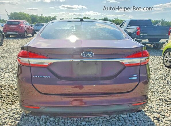 3FA6P0HD7HR167311 2017 FORD FUSION Burgundy Вид ззаду