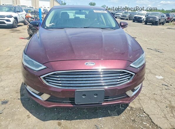 3FA6P0HD7HR186165 2017 FORD FUSION Maroon Դիմացի տեսք
