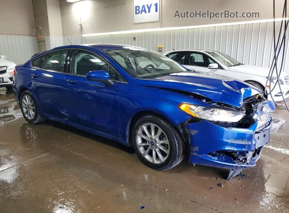 3FA6P0HD7HR366052 2017 FORD FUSION Blue Front right