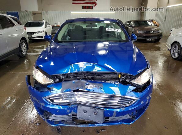 3FA6P0HD7HR366052 2017 FORD FUSION Blue Front view