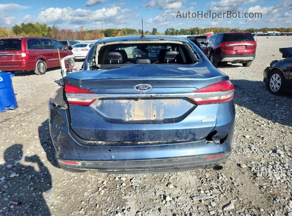 3FA6P0HD7JR130796 2018 FORD FUSION Blue უკანა ხედი