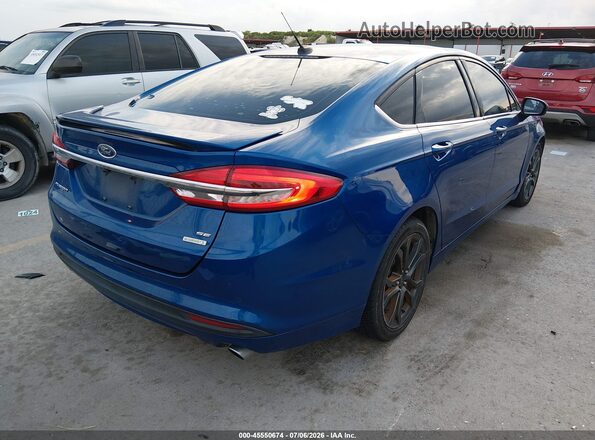 3FA6P0HD7JR150031 2018 FORD FUSION Blue Trasero derecho