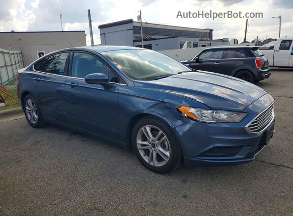 3FA6P0HD7JR206131 2018 FORD FUSION Blue Առջևի աջ