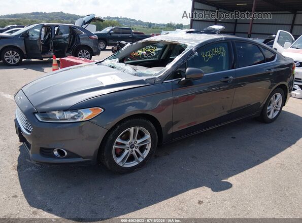 3FA6P0HD7JR245950 2018 FORD FUSION Gray Передня ліва чверть