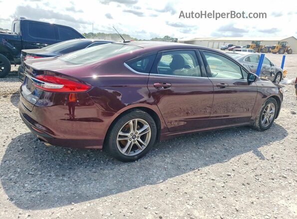 3FA6P0HD7JR256124 2018 FORD FUSION Maroon Tył prawy