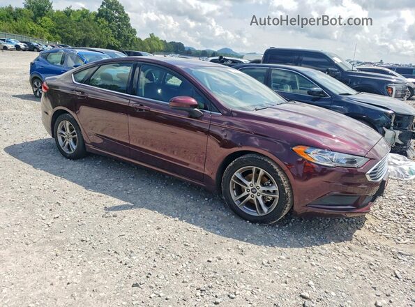 3FA6P0HD7JR256124 2018 FORD FUSION Maroon Przód prawy