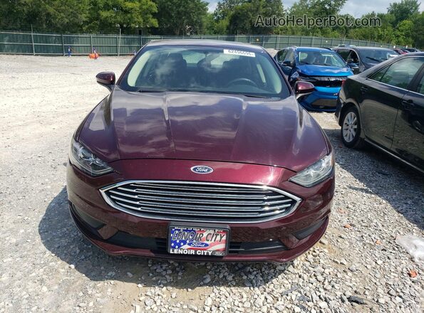 3FA6P0HD7JR256124 2018 FORD FUSION Maroon Widok z przodu