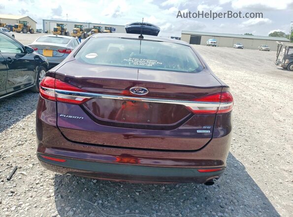 3FA6P0HD7JR256124 2018 FORD FUSION Maroon Widok z tyłu
