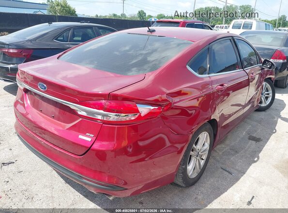 3FA6P0HD7JR259864 2018 FORD FUSION Red Rear right