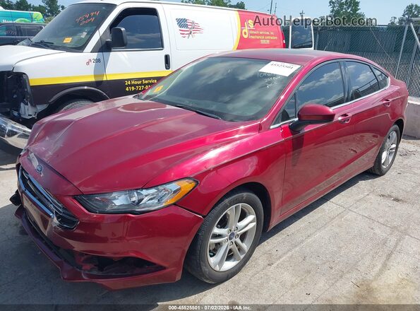 3FA6P0HD7JR259864 2018 FORD FUSION Red Front left