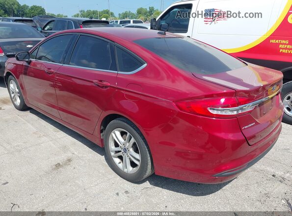 3FA6P0HD7JR259864 2018 FORD FUSION Red Rear left