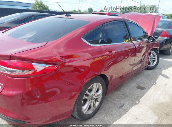 3FA6P0HD7JR259864 2018 FORD FUSION Red Front view