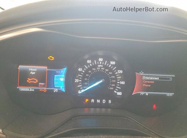 3FA6P0HD7KR203554 2019 FORD FUSION Beige ხელსაწყოთა პანელის ხედი