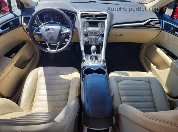 3FA6P0HD8GR153397 2016 FORD FUSION Red Vista del salpicadero