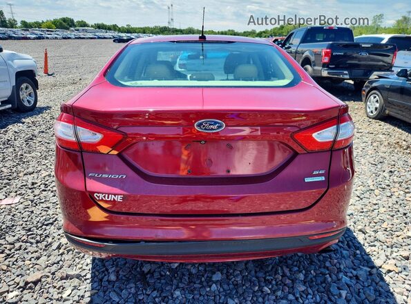 3FA6P0HD8GR153397 2016 FORD FUSION Red Vista trasera