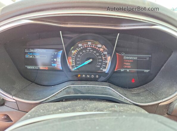 3FA6P0HD8GR164657 2016 FORD FUSION Burgundy Instrument cluster view