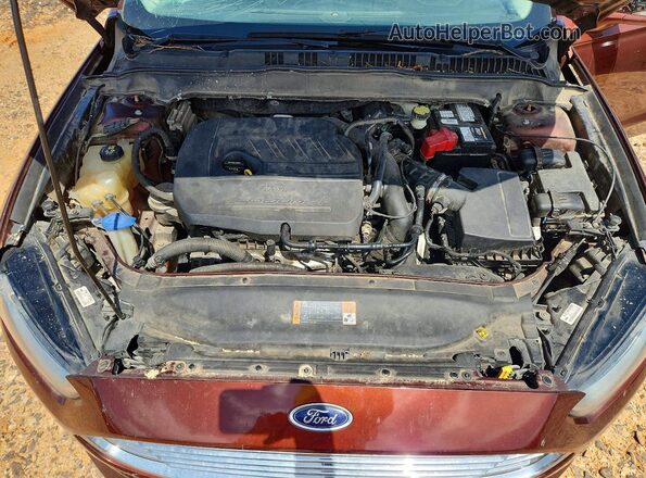 3FA6P0HD8GR164657 2016 FORD FUSION Burgundy Rear interior view