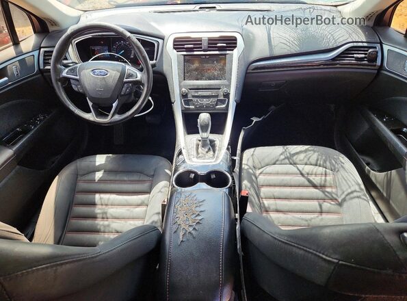 3FA6P0HD8GR164657 2016 FORD FUSION Burgundy Dashboard view