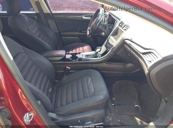 3FA6P0HD8GR339571 2016 FORD FUSION Burgundy Widok wnętrza z przodu
