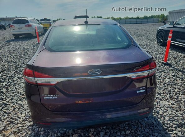3FA6P0HD8HR240721 2017 FORD FUSION Burgundy უკანა ხედი