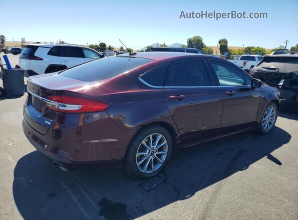3FA6P0HD8HR294990 2017 FORD FUSION Burgundy Tył prawy