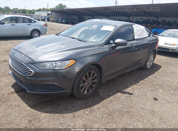 3FA6P0HD8HR307043 2017 FORD FUSION Gray Vista tres cuartos delantera izquierda