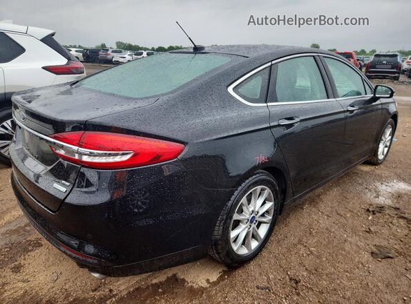 3FA6P0HD8HR316504 2017 FORD FUSION Black Trasero derecho
