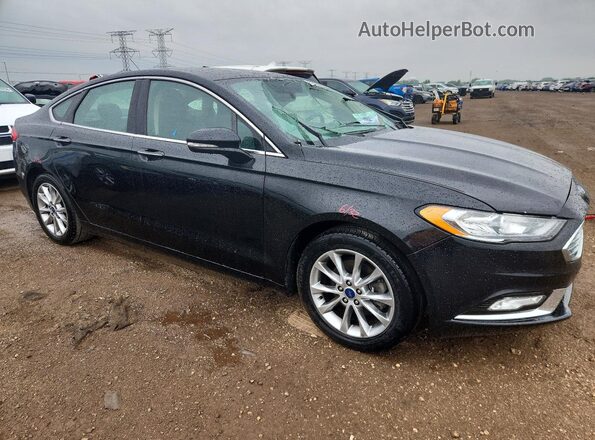 3FA6P0HD8HR316504 2017 FORD FUSION Black Delantero derecho