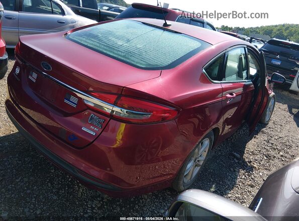 3FA6P0HD8JR160597 2018 FORD FUSION Red უკანა მარჯვენა